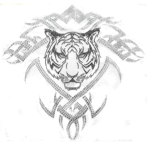 tribal tiger head drawing