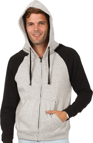 【JEMUT】25SS★ Nova Overfit Raglan Hood Zip-Up Raglan 2-Tone Unisex Full-Zipper Hoodie