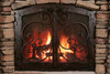 mediterranean fireplace door