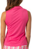 Sleeveless Zip Polo, Hot Pink