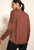 Dynamic V-Neck Relaxed Long Sleeve, Cappuccino