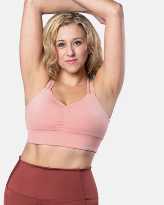 Double Down Bra, Blossom - OhmFit Activewear