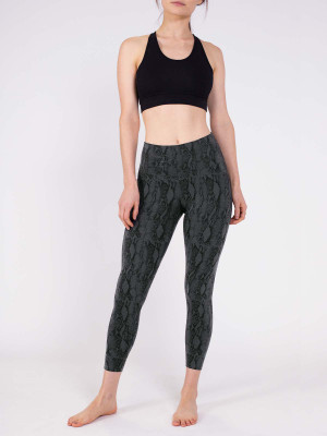 Allways Crop Pocket Legging,  Black Snake Skin