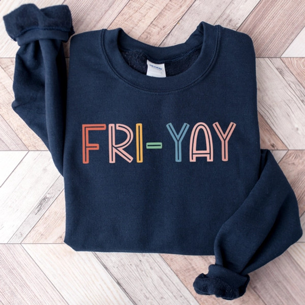 Fri-Yay Graphic Sweatshirt, Navy