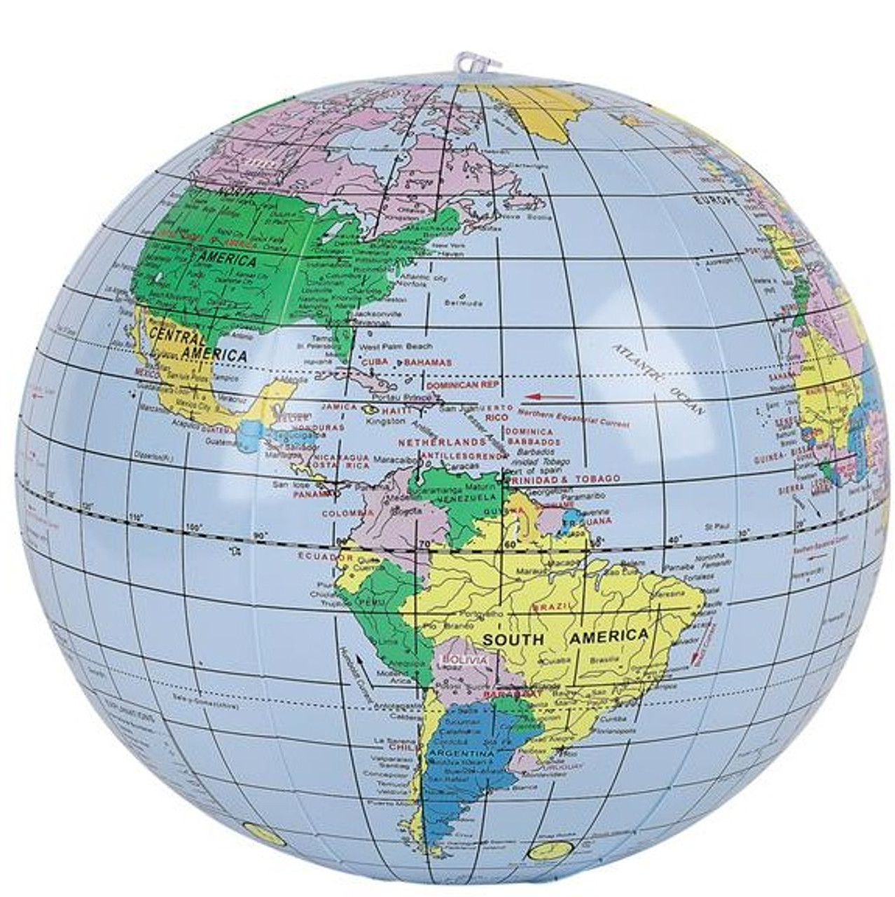 Educational Inflatable Globe Of The World - 12 Inch Blow Up Earth Ball With  Stand For Kids - Large Accurate Political Map Desktop Globes - Giant Planet  Earth Classroom Learning Toys For Children 