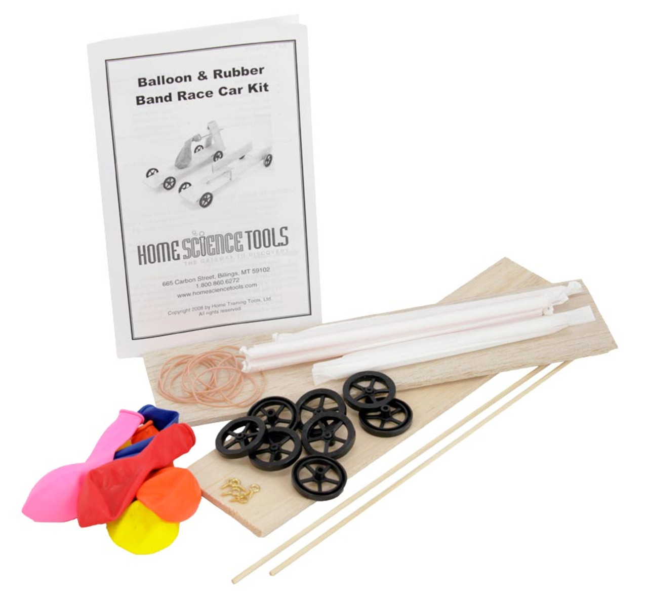 Rubber Band Car Kit | Balloon Kit | Home Science
