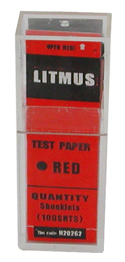 Red Litmus Paper | 100 Strips for Base Indication