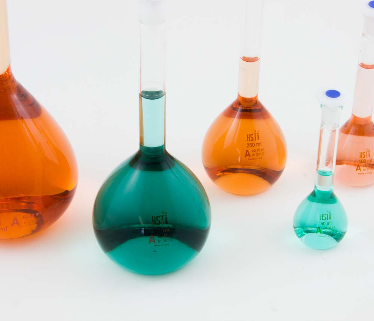 Flask, Volumetric, Set of 5