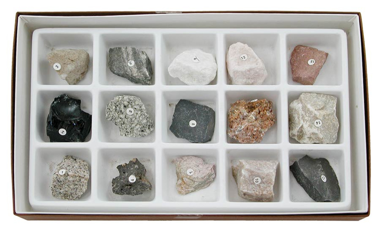 Introductory Rock Collection, 15 specimens