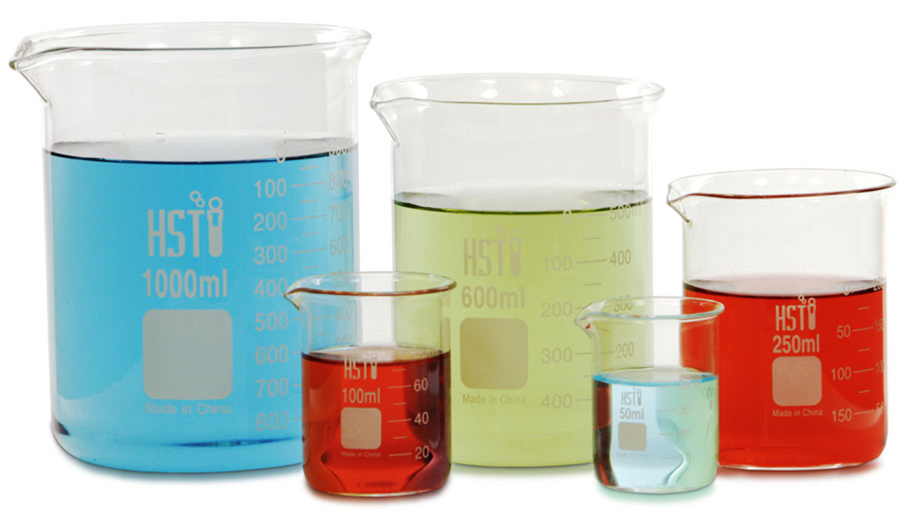 50 ml Small Glass Science Beakers for Lab & Home Use; Buy Just 1 or Save  50% by the Box.