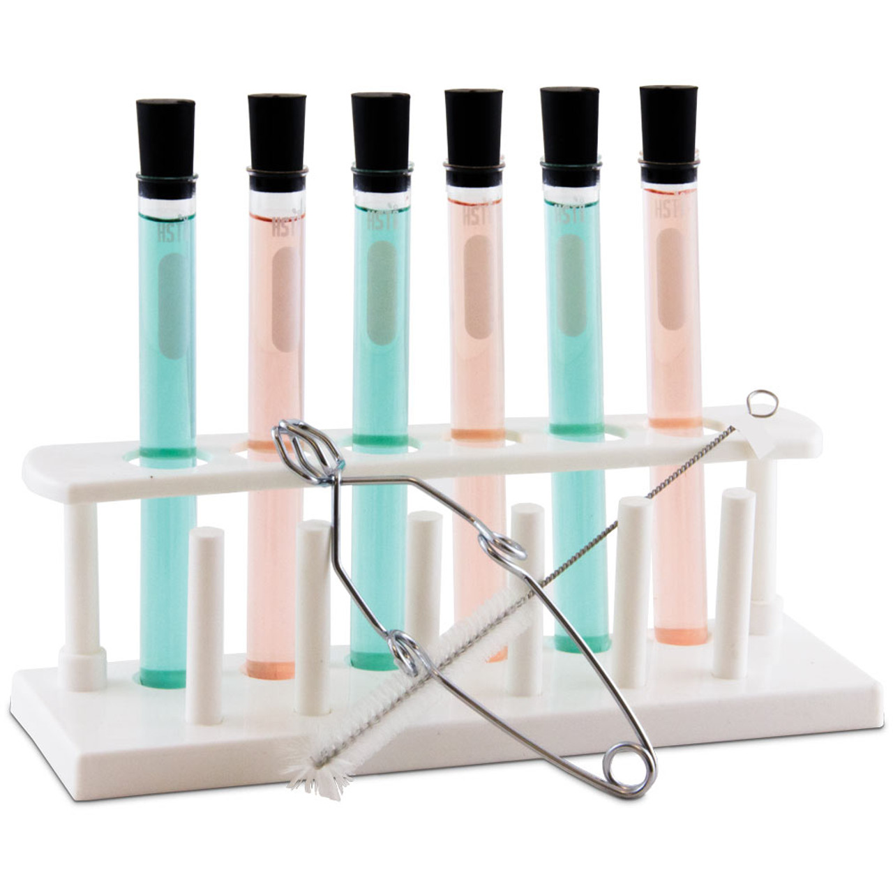 Test Tube Set, w/Stand, Test Tubes, Brush & Clamp