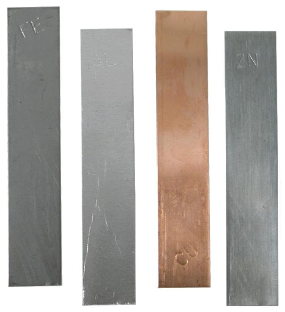 Electrode Set, 4, Aluminum, Copper, Iron, Zinc