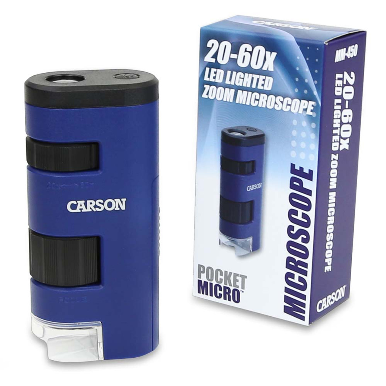 Pocket Micro™ 20x-60x LED Lit Zoom Lightweight Pocket Microscope – Carson  Optical