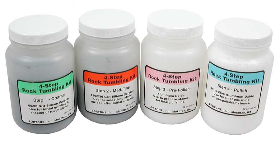 4Stage Rock Tumbler Grit & Polish Pack Rock Polishing Abrasives