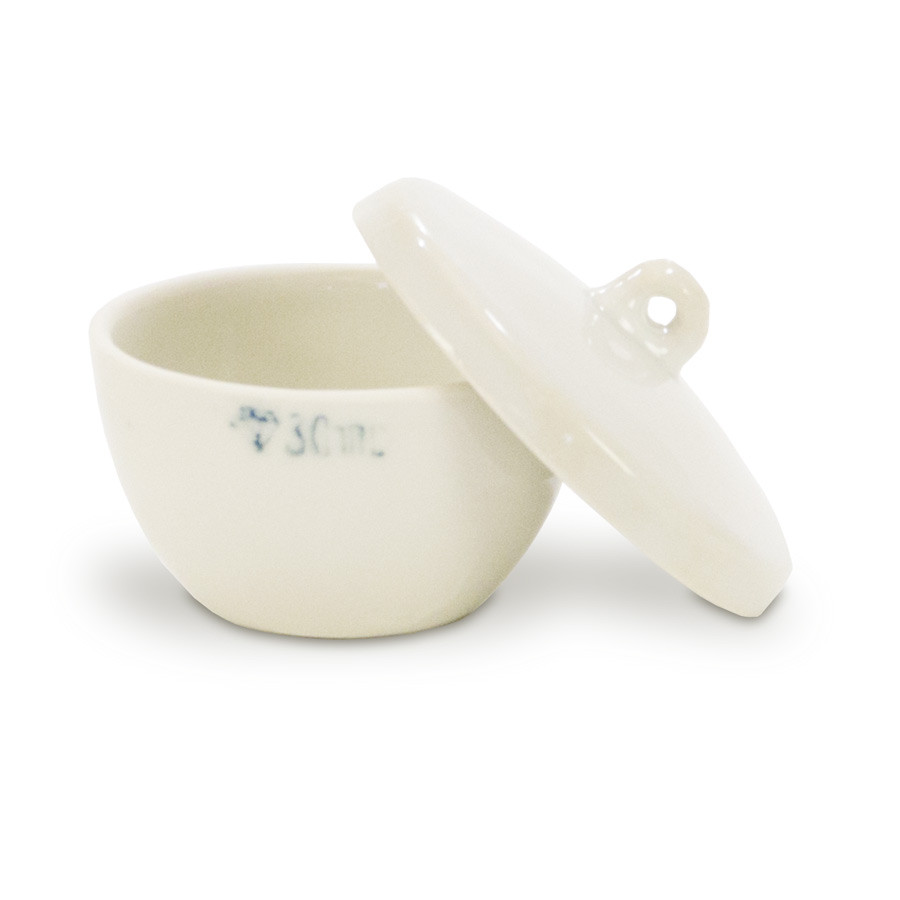 30 ml Porcelain Crucible & Lid
