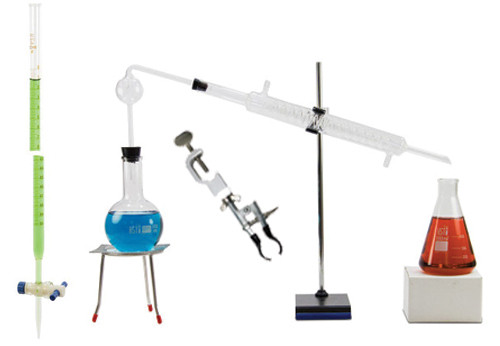 Laboratory glassware instruments. Equipment for chemical lab