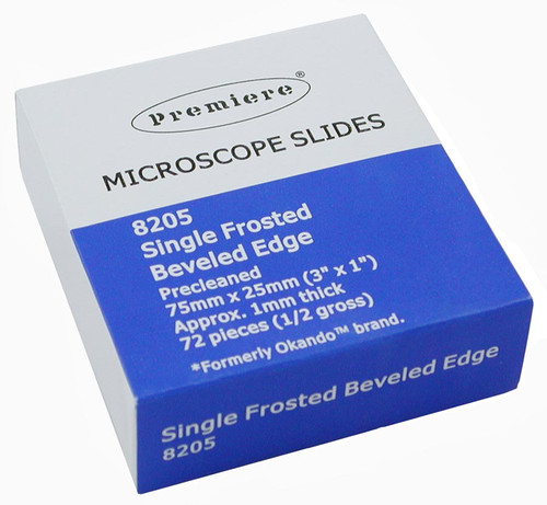 Microscope Slides, frosted glass, 72 pack