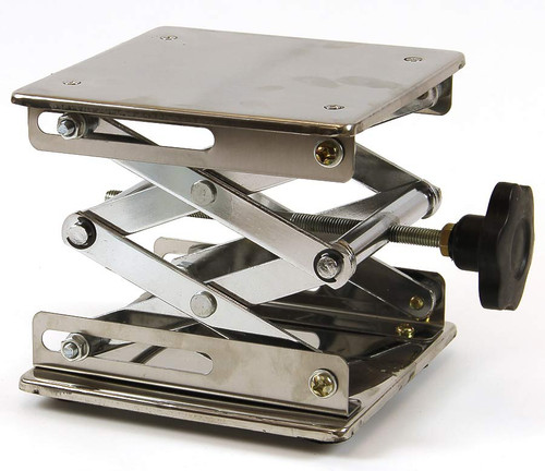 Laboratory Scissor Jack, 6" x 6", stainless steel