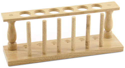 Test Tube Rack, 6 holes, wood