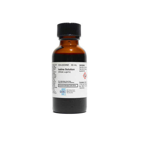 Iodine (Lugol's) Biological Stain Solution, 30 ml
