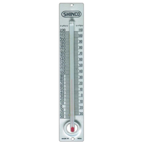 Thermometer, aluminum back