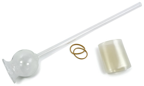 thistle tube, rubber bands, semi-permeable membrane