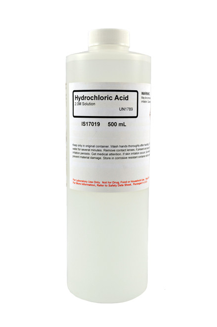 Hydrochloric Acid, 2M, 500 mL