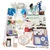Image of Lab Kit for BJU Press Chemistry 11 contents: sodium chloride, potassium chloride, copper nitrate, molecular model set, sulfuric acid, ammonium nitrate, magnesium ribbon, magnesium dioxide, beakers, burettes.
