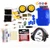 BlueBot 4-in-1 Robotics Kit contents: molded chassis, assembly screws, electronic parts, batteries, and battery holder