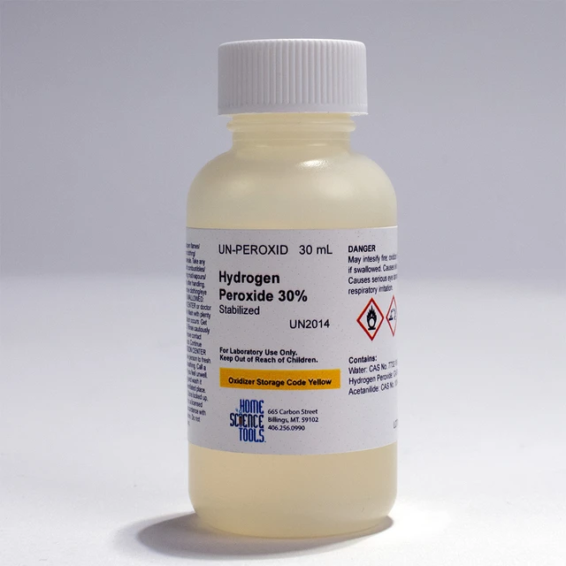 Peroxide Mixture 30% Hydrogen Peroxide Solution, 30 mL | Chemistry Hydrogen Peroxide