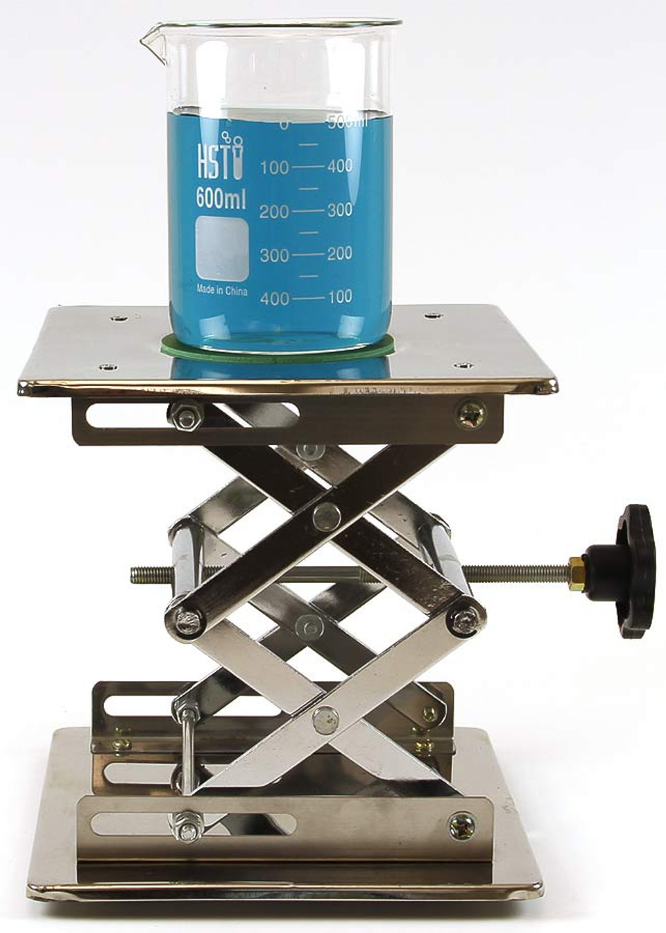 Laboratory Scissor Jack, 8" x 8", stainless steel