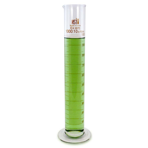 Graduated glass cylinder