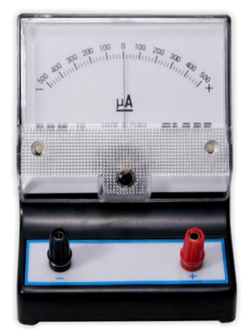 Galvonometer, -500 to 500 uA, for measuring electric current