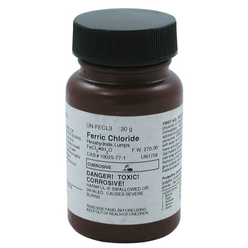 Iron(III) Chloride, 30 g Ferric Chloride Home Science Tools