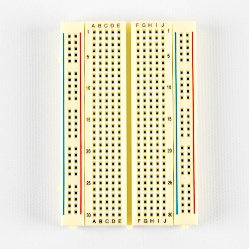 White Breadboard 400 Tie-Points 4 Power Rails ABB400 – Addicore