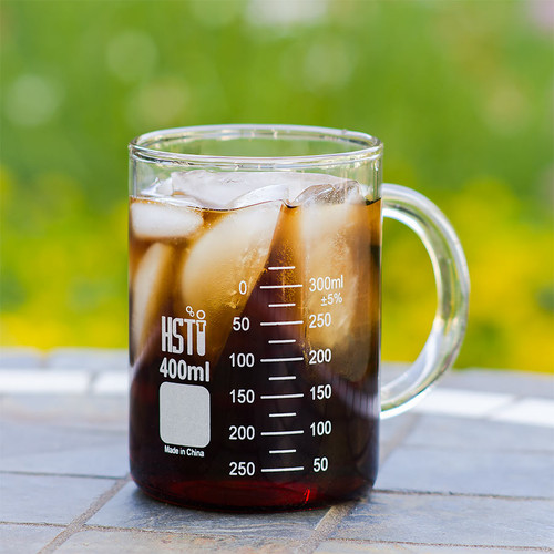 Beaker Coffee Mug 400 mL Glass Mug for Chemistry Lovers