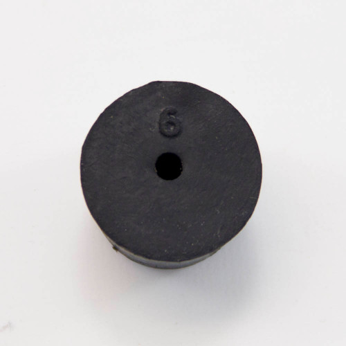 Rubber Stopper 6 with One 5mm hole 2632mm Diameter