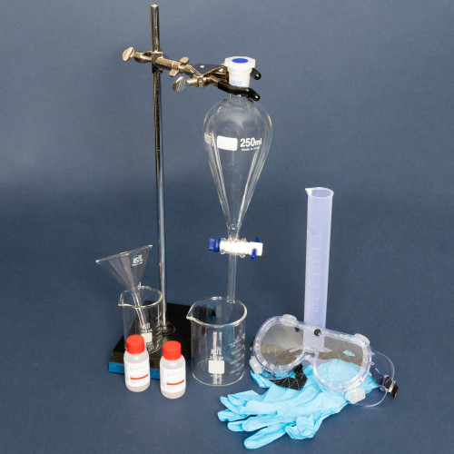 Separatory Funnel Kit w/ chemicals Separation & Extraction