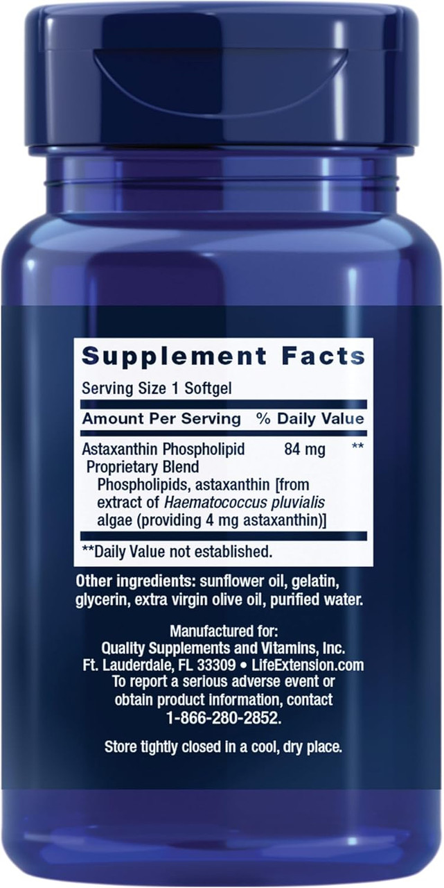 Life Extension, Astaxanthin with Phospholipids, 30 Softgels