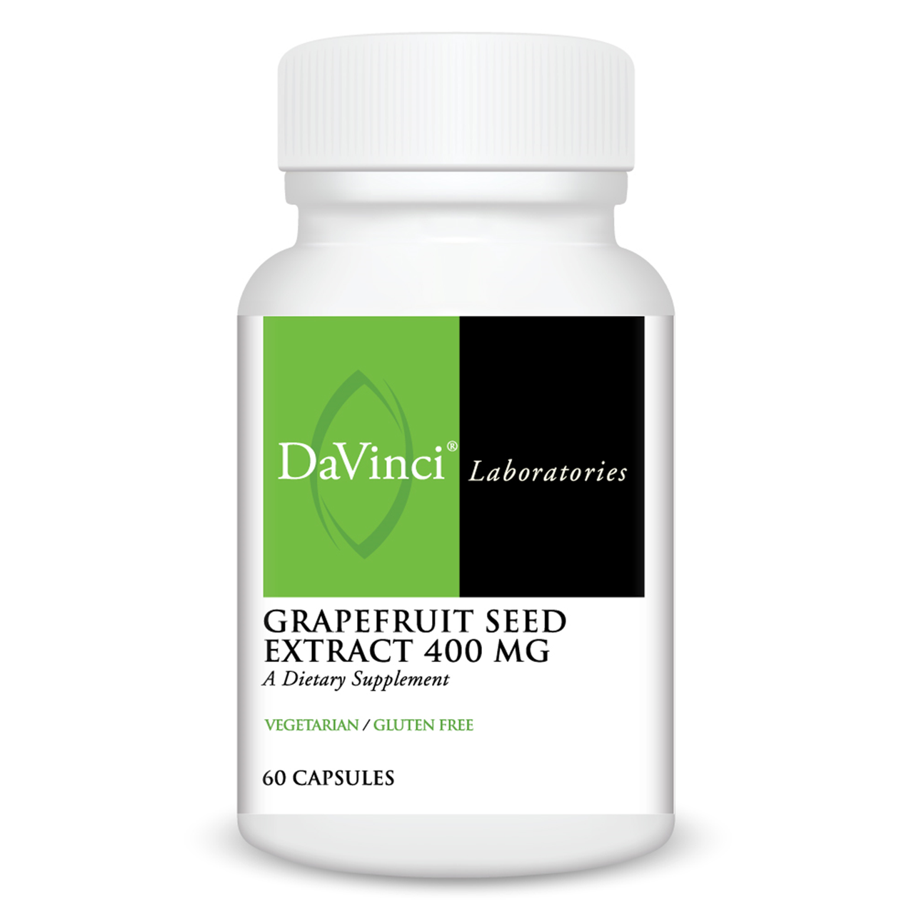 DAVINCI Labs Grapefruit Seed Extract 400 mg - Supports GI & Digestive Gut Health - Gluten Free, Vegetarian - 60 Capsules (30-Day Supply)