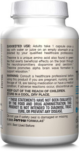 Jarrow Formulas Extra Strength Theanine 200 mg, Dietary Supplement That Promotes Relaxation, Amino Acid Supplement for Relaxation Support, 60 Veggie Capsules, 60 Day Supply