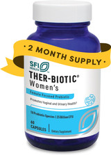Klaire Labs SFI Health Ther-Biotic Women's - Vaginal Probiotics for Women - Support Healthy Acidic Vaginal pH Balance & Comfort - 25b CFU Lactobacillus & Bifidobacterium, Hypoallergenic (60 Capsules)