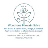 Plantain Salve - For Bites, Stings, Skin Blemishes & Healing