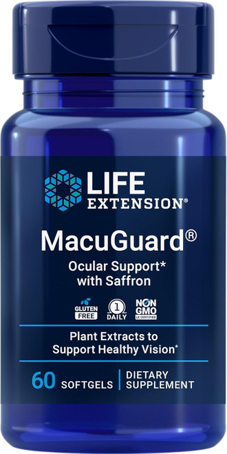 Life Extension, MacuGuard, Ocular Support with Saffron - 60 Softgels