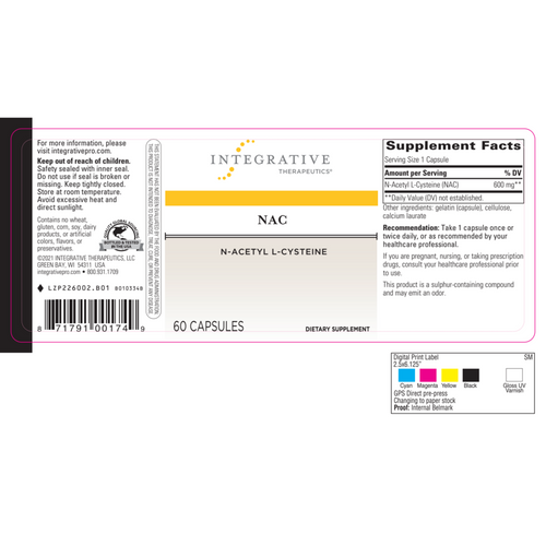 ntegrative Therapeutics NAC - Antioxidant Support Supplement for Respiratory & Lung Function* - Gluten-Free & Dairy-Free - 60 Capsules (60 Servings)