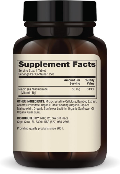 Dr. Mercola Niacinamide Vitamin B3, 90 Servings (270 Tablets), Dietary Supplement, Mini Tabs, Non-Flushing, Supports Metabolic Health, Non-GMO