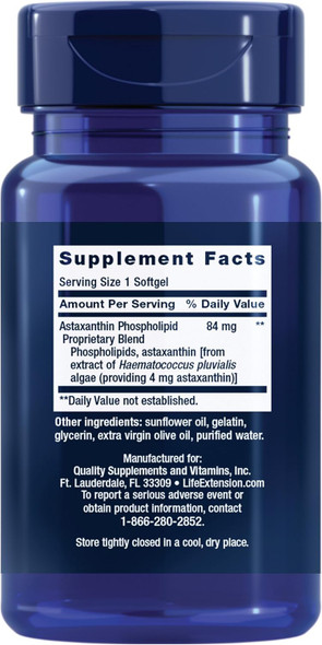 Life Extension, Astaxanthin with Phospholipids, 30 Softgels