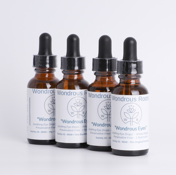 "Wondrous Eyes" -Soothing Eye Drops · Artisan Made · Preservative Free 4 Varieties to Choose From!