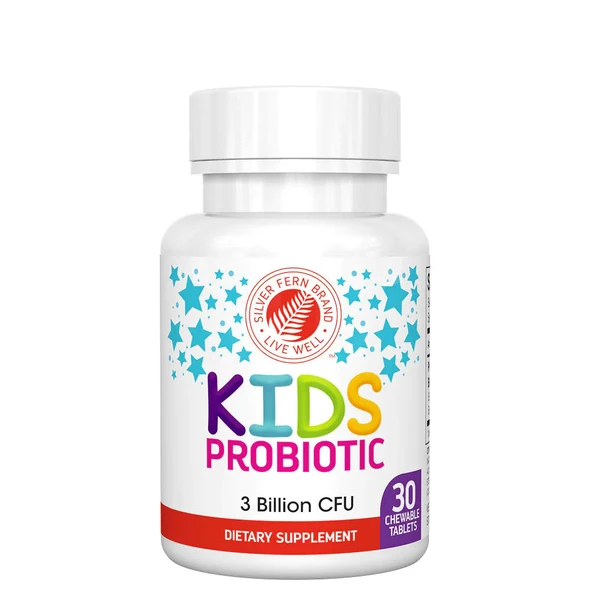 Silver Fern Brand Kids Ultimate Probiotic - 30 Chewable Tablets - Sugar & Gluten Free - Children's Dietary Supplement - DNA & Survivability Verified - Digestive & Immune Support