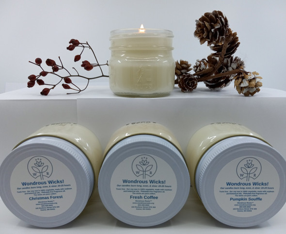 "Wondrous Wicks" Soy Candles - Non-Toxic - Now 31 Varieties!  4 oz  Mason Jar - Burns 20-25 Hours!